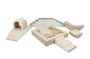 IGLU Großes Party Set aus mehreren bunten Schaumstoff-Spielmodulen - Helles Pastell - mit Rampe, Rutsche und Ballbecken,für Kinder