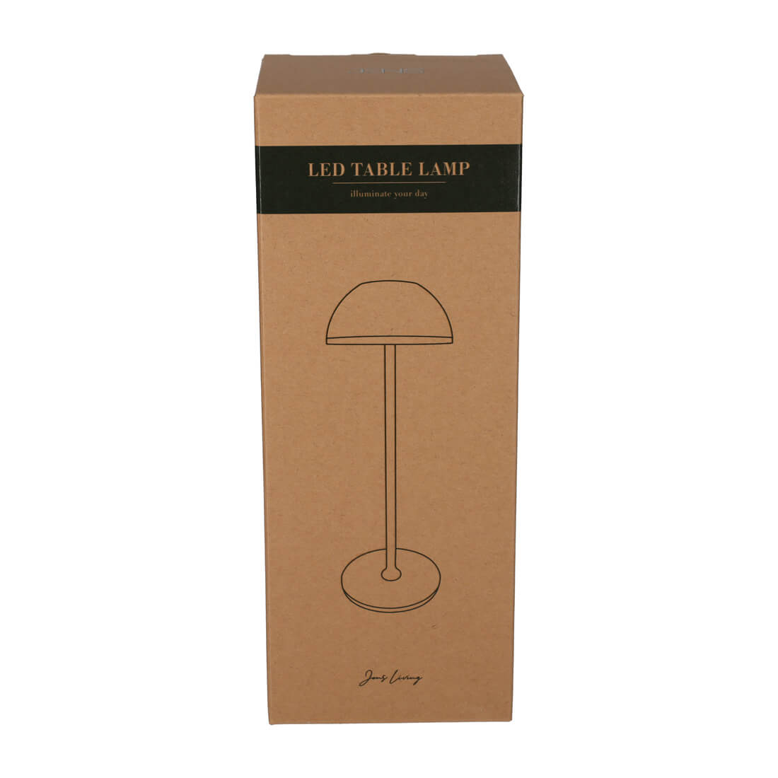 Jens Living LED Tischlampe in Grün Frontalansicht der OVP