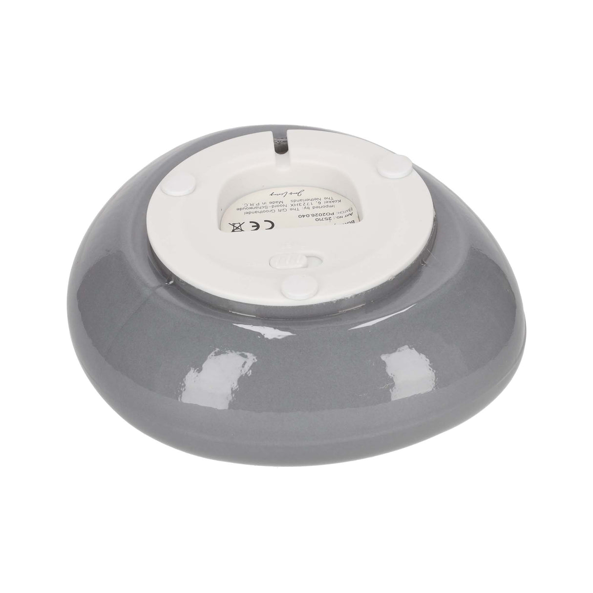 Jens Living LED Glaslampe in Grau Unterseite