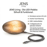 USPs der Jens Living Glas Steinlampe in beige