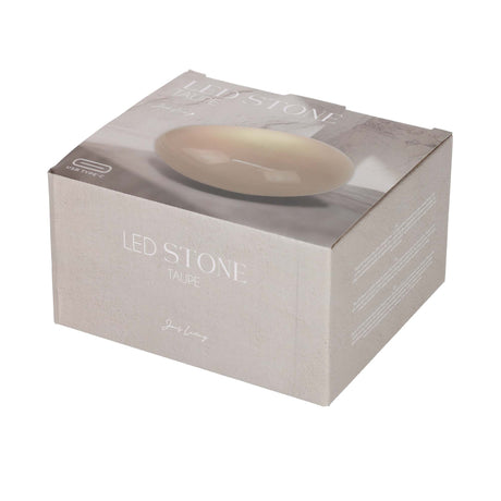 Jens Living LED Glaslampe Taupe Umverpackung