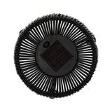 Jens Living Solarlampe in Rattanoptik von oben mit Solarmodul