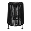 Jens Living Solarlampe in Rattanoptik in schwarz im Profil