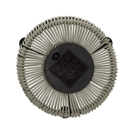 Jens Living Solarlampe in Rattanoptik in Grau von oben mit Solarmoduk