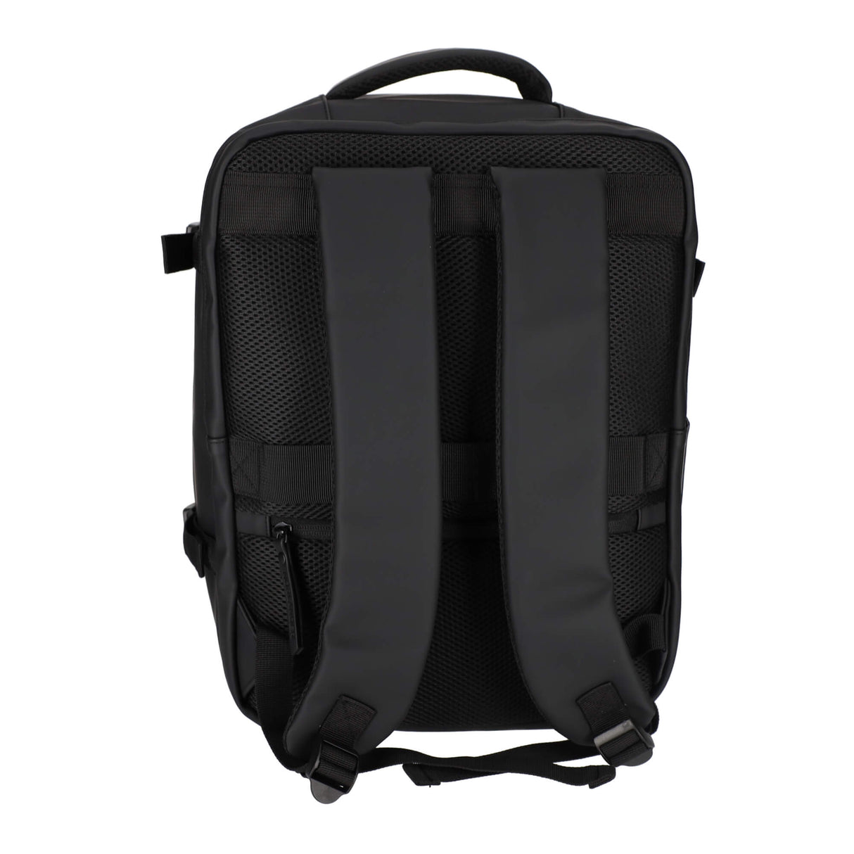 Rückseite des Rucksacks mit Gurten