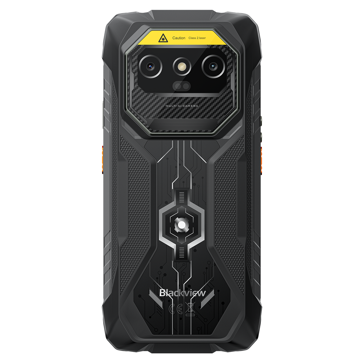 Rückansicht Blackview Rock 1 Pro mit 20MP Nachtsichtkamera und Scanner