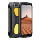 Blackview BV7300 Rugged Outdoor Smartphone, seitliche Ansicht von links, zeigt Frontkamera und integrierte Taschenlampe