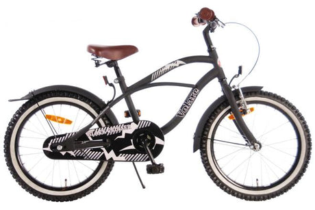 Volare Black Cruiser 18-Zoll-Kinderfahrrad mit Handbremse und RÃ¼cktrittbremse