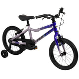 Kinderfahrrad mit 16 Zoll Rädern in lila und blau