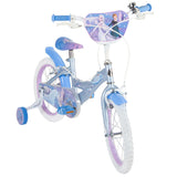Volare Disney Die Eiskönigin 2 Kinderfahrrad 16 Zoll Blau-Lila mit Stützrädern und Handbremsen