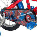 Volare Spider-Man Kinderfahrrad 16 Zoll Rot-Blau mit zwei Handbremsen und Stützrädern