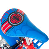 Volare Spider-Man Kinderfahrrad 16 Zoll Rot-Blau mit zwei Handbremsen und Stützrädern