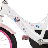Volare Disney Minnie Kinderfahrrad 16 Zoll Weiß-Rosa mit zwei Handbremsen und Stützrädern