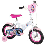 Volare Disney Minnie Mouse Kinderfahrrad 12 Zoll Weiß-Rosa mit Stützrädern
