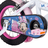 Volare Disney Minnie Mouse Kinderfahrrad 12 Zoll Weiß-Rosa mit Stützrädern
