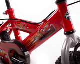 Rotes Kinderfahrrad mit Lightning McQueen-Motiv und stabilen Reifen