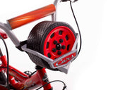 Rotes Kinderfahrrad mit Reifen-Design und stylischem Lenkeraufsatz
