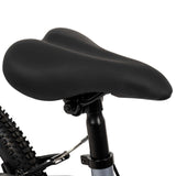 Schwarzer Fahrradsattel mit ergonomischer Form und verstellbarem Halterungssystem