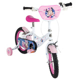 Volare Disney Minnie Mouse Kinderfahrrad 14 Zoll Weiß-Rosa mit Handbremsen