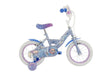 Kinderfahrrad in Blau mit weißen Reifen und Einhorn-Motiv