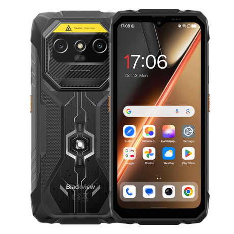Blackview Rock 1 Pro Outdoor Smartphone, Vorder- und Rückseite, Schwarz