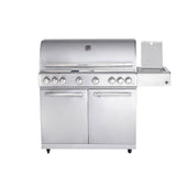 MODULAR-TOP-LINE-ALL'GRILL CHEF "XL" -Grundmodell Volledelstahl - 6 Brenner, 1 Seitenkocher, Backburner u.v.m. - 27,7 kW, 6-flammig, 164 x 65 x 118 cm
