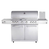 MODULAR-TOP-LINE-ALL'GRILL CHEF "XL" -Grundmodell Volledelstahl - 6 Brenner, 1 Seitenkocher, Backburner u.v.m. - 27,7 kW, 6-flammig, 164 x 65 x 118 cm