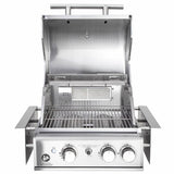 Hochwertiger Einbau Gas-Grill Top Line ALL'GRILL CHEF S aus Edelstahl: Top-Einsteiger mit 2 Brennern und Backburner