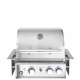 Hochwertiger Einbau Gas-Grill Top Line ALL'GRILL CHEF S aus Edelstahl: Top-Einsteiger mit 2 Brennern und Backburner