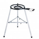 Große Gusseisenpfanne Ø 45 cm mit 2-Ring-Brenner 14,4 kW - Gastro-/Catering-Ausführung