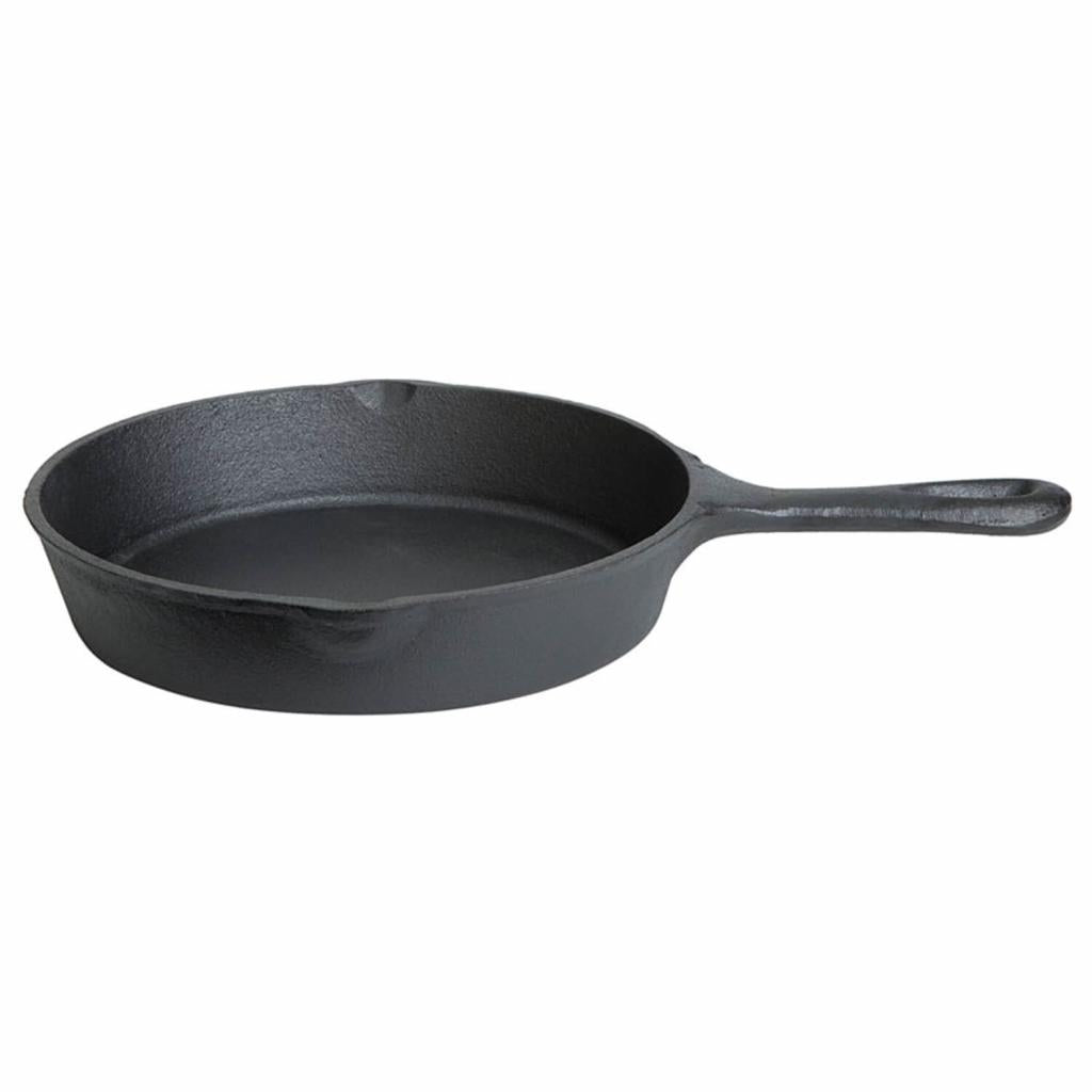 Robuste Gusseisen-Pfanne Ø 20 cm, schwarz, 4 cm hoch, 1,0 l Volumen - für alle Herdarten, inkl. Induktion - ideal zum Braten und Grillen