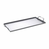 Robuste Edelstahl Grillwanne 39,5 x 19 cm mit Griffen - Vielseitige und leicht zu reinigende Wanne für Flüssigkeiten