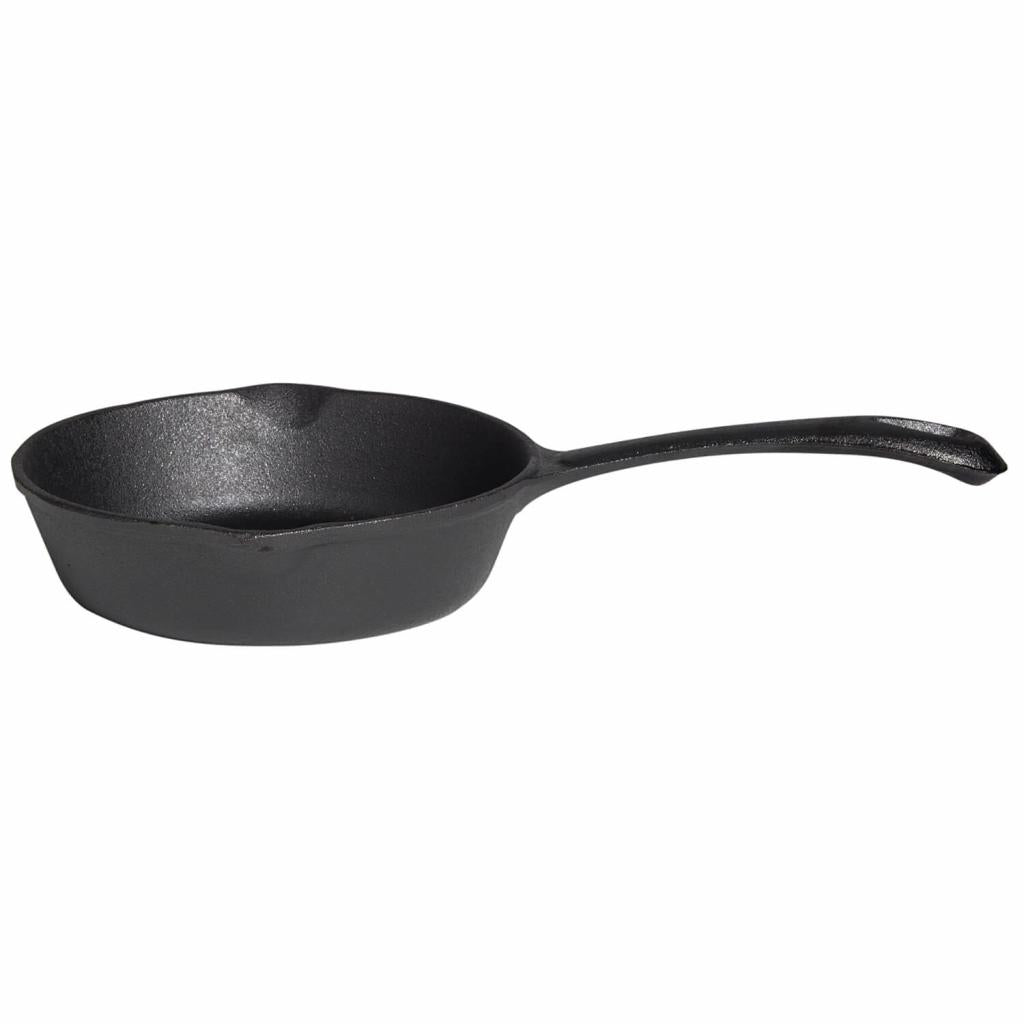 Robuste Gusseisen-Pfanne Ø 16 cm, schwarz, für alle Herdarten inkl. Induktion, ideal zum Braten und Grillen, einfache Reinigung