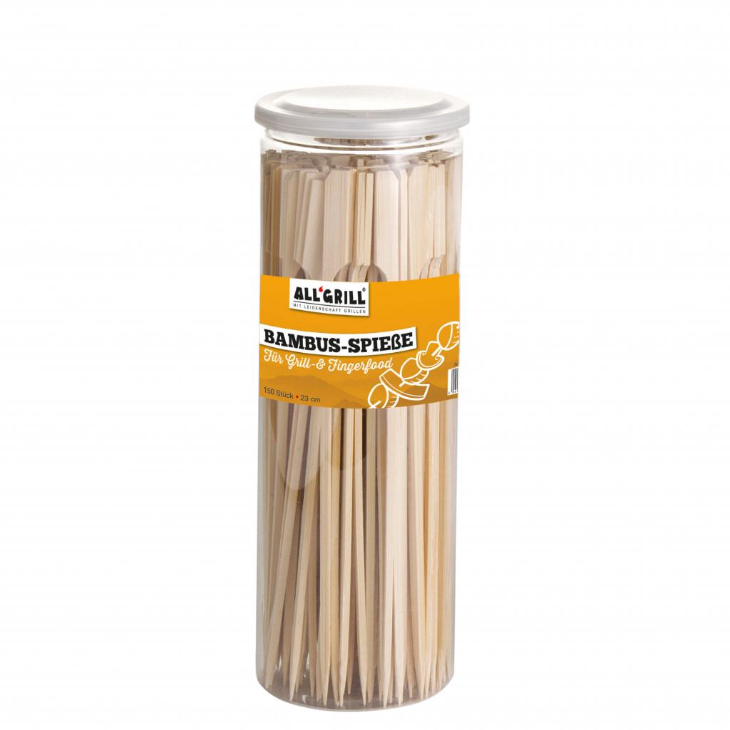 150 Stück Bambusspieße, Länge 23 cm - Ideal für Grillen und Fingerfood