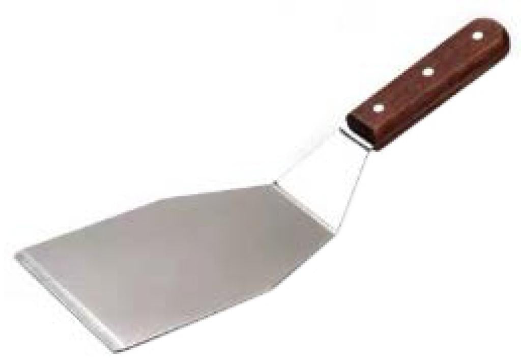 Stabiler Wender für empfindliches Grillgut: Breite Wendefläche 7-9cm, Spachtellänge 15cm
