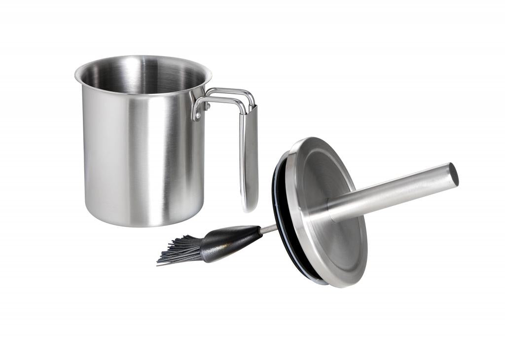 Allgrill Grillpinsel-Set aus Edelstahl/Silikon Ø 10 x 23 cm für perfektes Marinieren am Grill