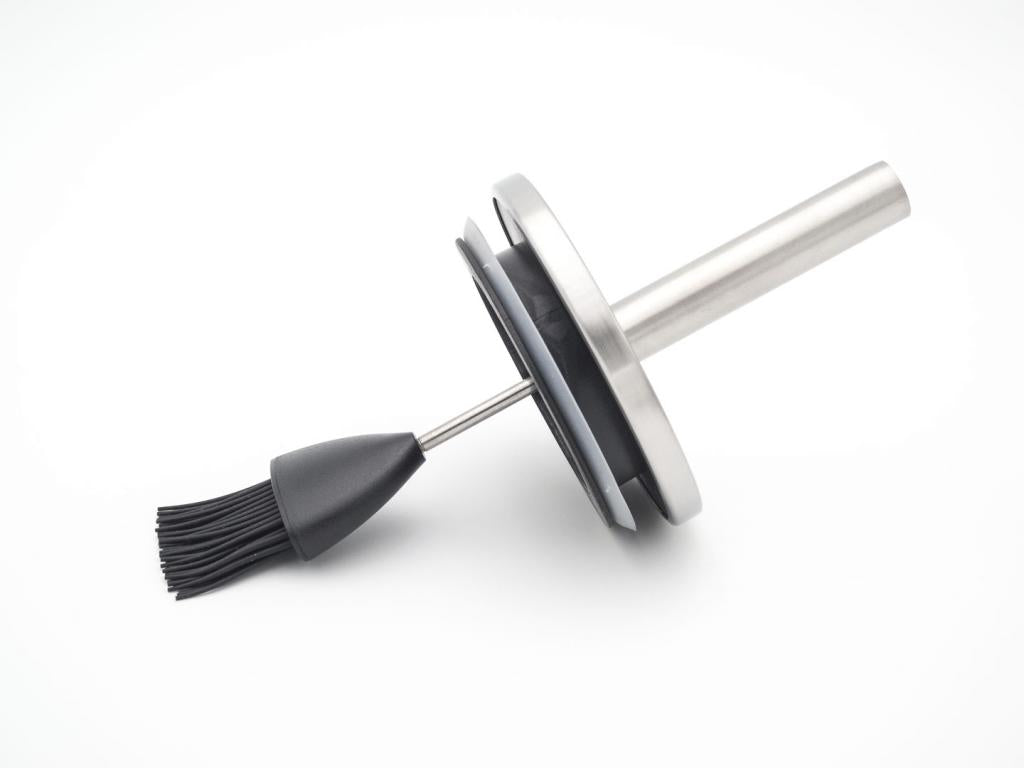 Allgrill Grillpinsel-Set aus Edelstahl/Silikon Ø 10 x 23 cm für perfektes Marinieren am Grill