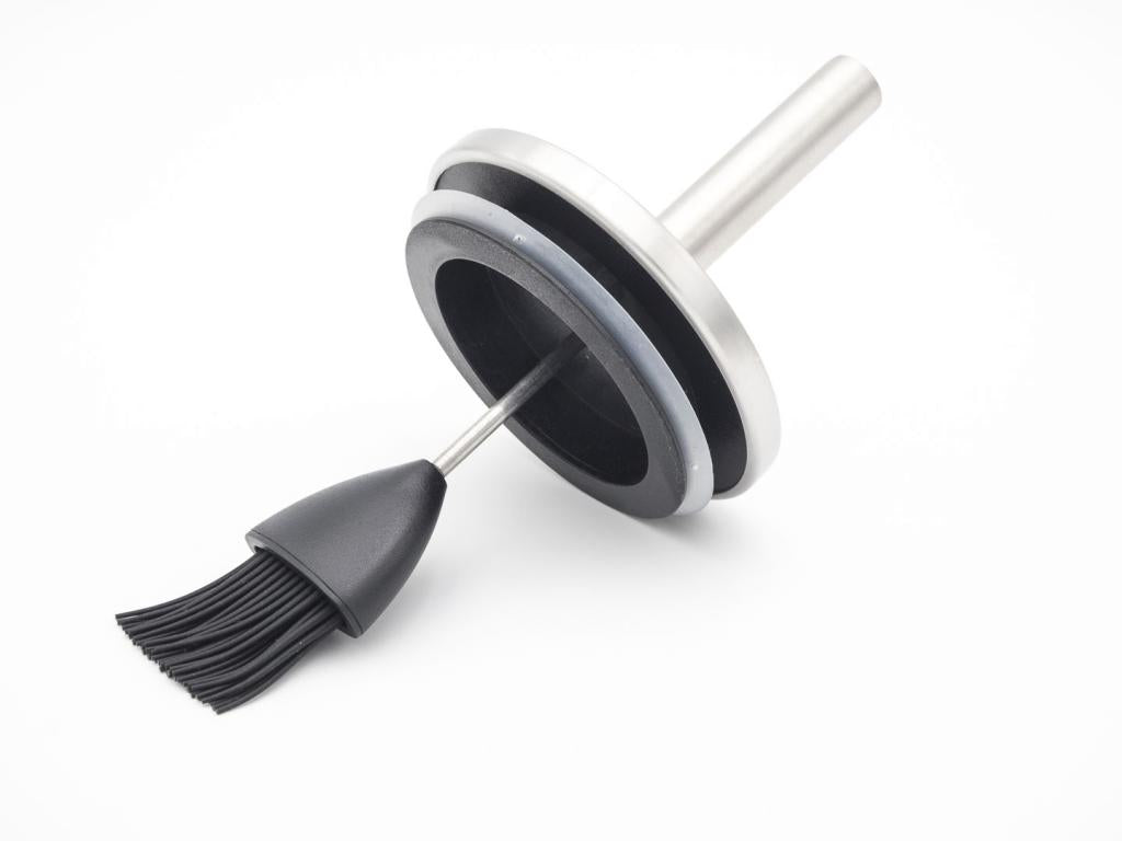 Allgrill Grillpinsel-Set aus Edelstahl/Silikon Ø 10 x 23 cm für perfektes Marinieren am Grill