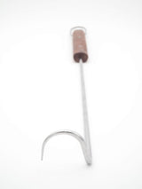 Edelstahl Grillhaken mit Rosenholzgriff, 47 cm, zum einfachen Drehen und Wenden von Grillgut - Hygienisch und sicher - Praktisches Grillzubehör