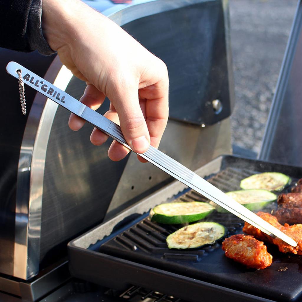 Praktische Edelstahl Grillpinzette 45 cm - Sicheres und präzises Greifen von Fleisch, Gemüse und Fisch - Hohe Belastbarkeit und Langlebigkeit