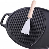 ALL'GRILL Grillplattenspachtel aus Edelstahl mit Holzgriff - Effektive Reinigung für Gussgrillplatten