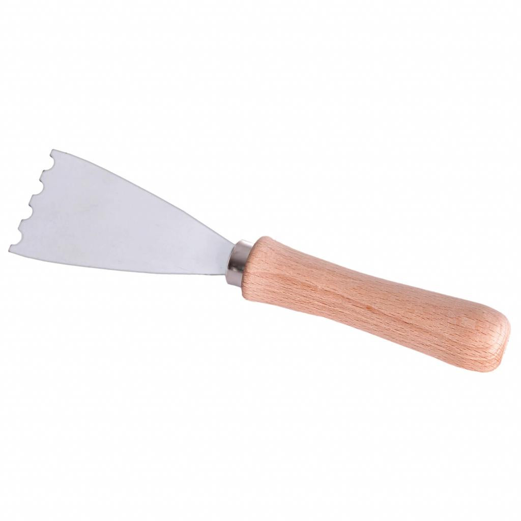 ALL'GRILL Grillplattenspachtel aus Edelstahl mit Holzgriff - Effektive Reinigung für Gussgrillplatten
