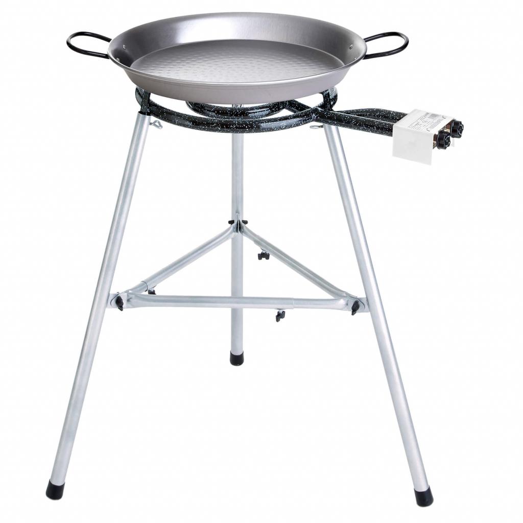 Paella Grill-Set: Familienliebling mit 55 cm Pfanne und 2-Ring-Brenner