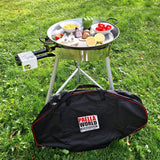 Paella Grill-Set: Familienliebling mit 55 cm Pfanne und 2-Ring-Brenner