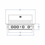 Premium Edelstahl Einbau Gasgrill 4 Brenner 17,5kW mit Backburner und LED-Beleuchtung: TOP-LINE - ALL'GRILL CHEF L - BUILT-IN Variante