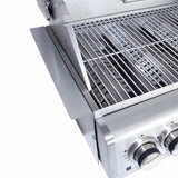 Premium Edelstahl Einbau Gasgrill 4 Brenner 17,5kW mit Backburner und LED-Beleuchtung: TOP-LINE - ALL'GRILL CHEF L - BUILT-IN Variante