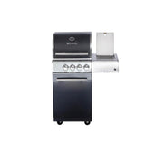 Top-Einsteiger: Volledelstahl Gasgrill MODULAR TOP-LINE-ALL'GRILL CHEF "S" BLACK EDITION mit 2 Brennern und Seitenkocher