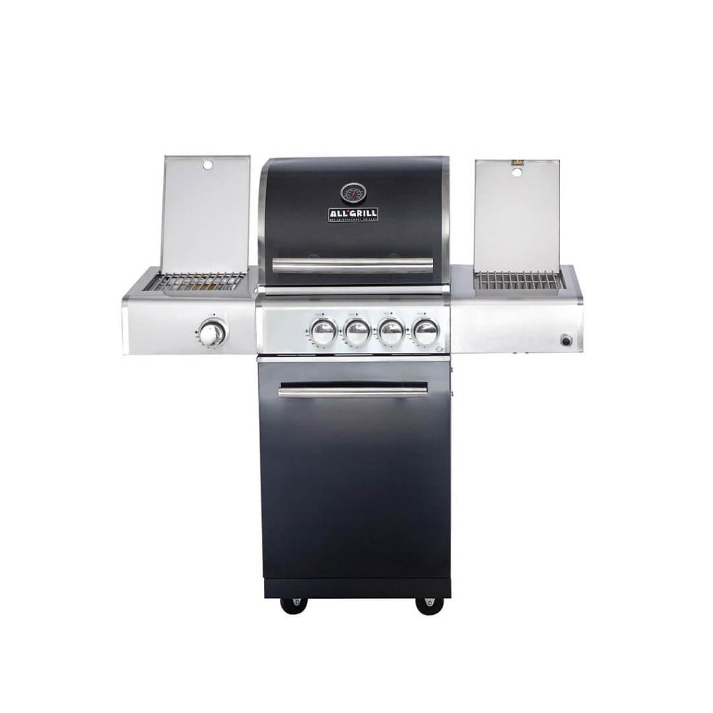 Top-Einsteiger: Volledelstahl Gasgrill MODULAR TOP-LINE-ALL'GRILL CHEF "S" BLACK EDITION mit 2 Brennern und Seitenkocher