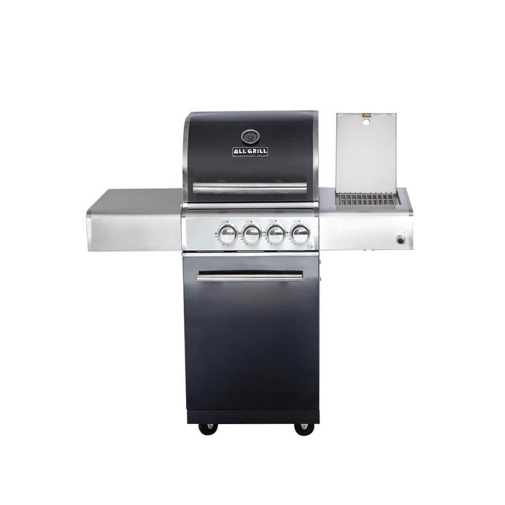 Top-Einsteiger: Volledelstahl Gasgrill MODULAR TOP-LINE-ALL'GRILL CHEF "S" BLACK EDITION mit 2 Brennern und Seitenkocher