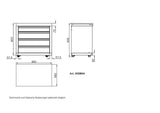 Modularer Anbauschrank mit Schubladen für Grillzubehör - ALL'GRILL Küchensystem Modul 4, 96 x 58 x 90 cm